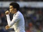 Real Madrid's Portuguese defender Pepe celebrates his team's second goal during the Spanish league football match Osasuna vs Real Madrid at the Reyno de Navarra in Pamplona on December 14, 2013