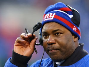 Perry Fewell, Defensive Coordinator for the New York Giants looks on against the Philadelphia Eagles at MetLife Stadium on December 30, 2012