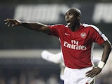 Sol Campbell playing for Arsenal against Tottenham Hotspur on April 14, 2010.