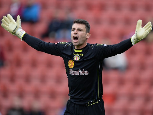 Steve Phillips of Crewe Alexander during their Sky Bet League One match against Peterborough United at the Alexandra Stadium on September 7, 2013