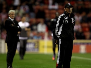 Tony Pulis, manager of Stoke during the Carling Cup 3rd Round tie between Stoke City and Fulham at the Britannia Stadium on September 21, 2010