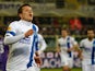 Dnipro's Yevhen Konoplyanka celebrates after scoring the opening goal against Fiorentina during their Europa League group match on December 12, 2013