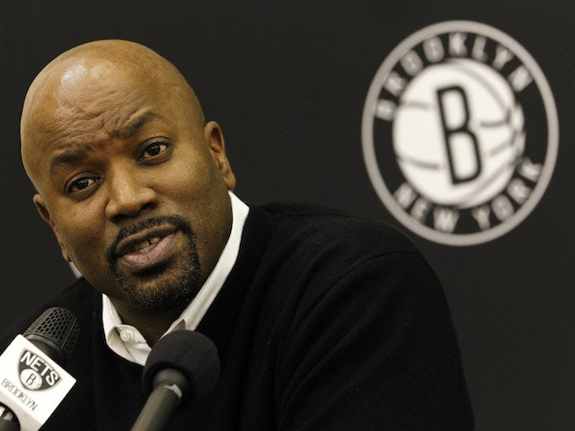 Brooklyn Nets general manager Billy King announces the firing of head coach Avery Johnson during a news conference at the PNY Center on December 27, 2012
