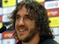 Barcelona's captain Carles Puyol gives a press conference in Barcelona on May 31, 2013