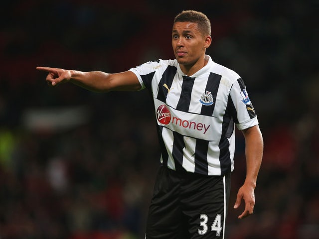 James Tavernier of Newcastle United during the Capital One Cup Third Round match between Manchester United and Newcastle United at Old Trafford on September 26, 2012