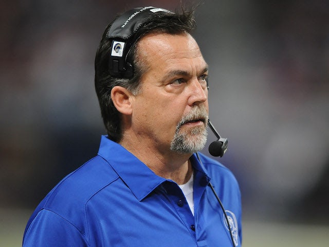 Head coach Jeff Fisher of the St. Louis Rams watches from the sidelines during a game against the Tampa Bay Buccaneers at the Edward Jones Dome on December 22, 2013
