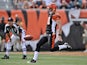 Punter Kevin Huber #10 of the Cincinnati Bengals punts against the the San Fracisco 49ers at Paul Brown Stadium on September 25, 2011