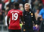 David Moyes the manager of Manchester United shakes hands with Danny Welbeck after the final whistle during the Barclays Premier League match between Swansea City and Manchester United at the Liberty Stadium on August 17, 2013