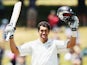 Ross Taylor of New Zealand celebrates after scoring a century during day three of the Third Test match between New Zealand and the West Indies at Seddon Park on December 21, 2013