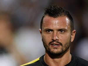 Simone Pepe of FC Juventus reacts during the pre-season friendly match between FC Juventus and Malaga CF at Stadio Arechi on August 4, 2012