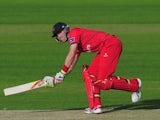 Lancashire batsman Stephen Moore picks up some runs during the Friends Life T20 match between Durham and Lancashire at Emirates Durham ICG on June 28, 2013