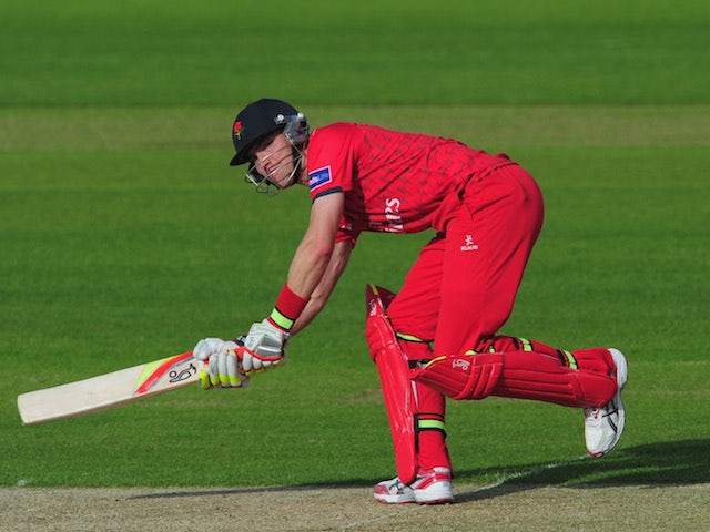 Lancashire batsman Stephen Moore picks up some runs during the Friends Life T20 match between Durham and Lancashire at Emirates Durham ICG on June 28, 2013