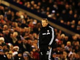 West Bromwich Albion caretaker manager Keith Downing reacts on the touchline during the Barclays Premier League match between West Bromwich Albion and Hull City at The Hawthorns on December 21, 2013