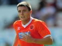 Blackpool player Bobby Grant in action during the pre season friendly match between Blackpool and Newcastle United at Bloomfield Road on July 28, 2013