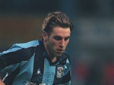 Darren Huckerby in action for Coventry City on January 01, 1998.