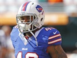 Dorin Dickerson #42 of the Buffalo Bills warms up prior to the game against the Miami Dolphins on December 23, 2012