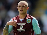 Burnley right-back Kieran Trippier looks on during a Championship match on August 3, 2013