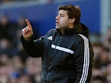 Southampton manager Mauricio Pochettino gestures on the touchline against Everton during their Premier League match on December 29, 2013