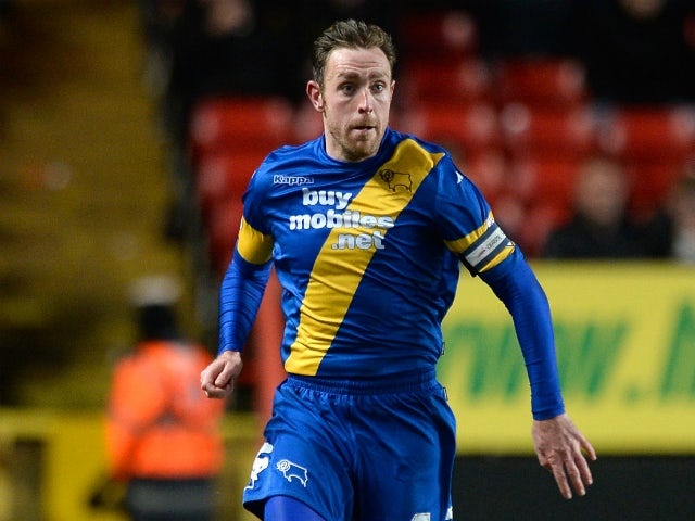 Richard Keogh Of Derby County in action during the Sky Bet Championship match between Charlton Athletic and Derby County at The Valley on December 14, 2013