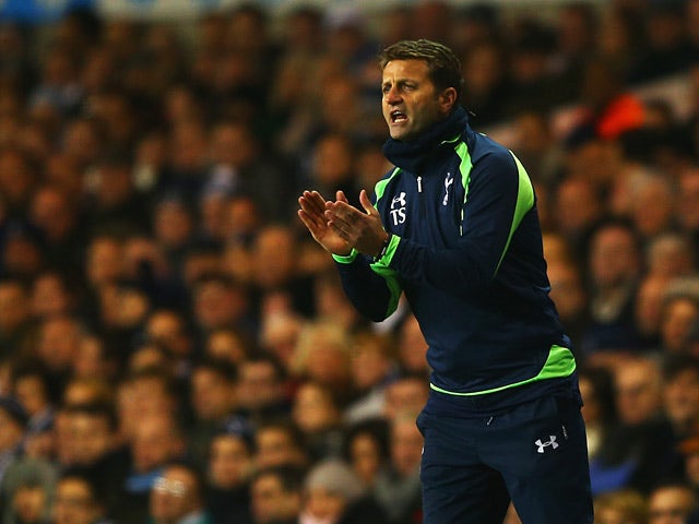 Tottenham head coach Tim Sherwood on the touchline during the Premier League match against Stoke on December 29, 2013