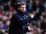 Tottenham Hotspur's English interim manager Tim Sherwood celebrates during the English Premier League football match between Southampton and Tottenham Hotspur at St Mary's Stadium in Southampton, southern England on December 22, 2013