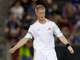 Alan Tate #5 of Swansea City in action against the Colorado Rapids at Dick's Sporting Goods Park on July 24, 2012