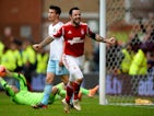 Andy Reid of Nottingham Forest celebrates as he scores their fifth goal during the FA Cup with Budweiser Third round match against West Ham United on January 5, 2014