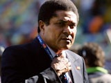 Eusebio attends a Portugal match at Euro 2004 on June 20, 2004.
