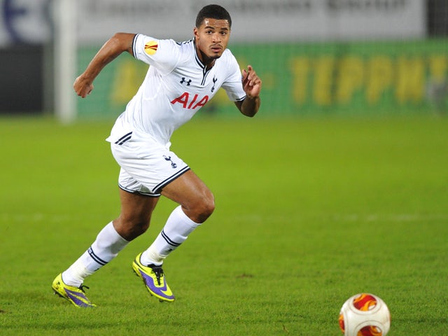 Ezekiel Fryers of Tottenham Hotspur FC in action during the UEFA Europa League group stage match between FC Anji Makhachkala and Tottenham Hotspur FC held on October 3, 2013