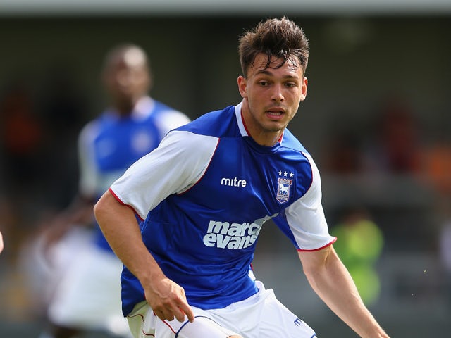 Frederic Veseli of Ipswich Town in action during the pre season friendly match between Barnet and Ipswich Town at The Hive on July 20, 2013 