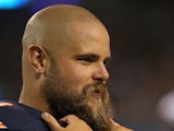 Matt Slauson #68 of the Chicago Bears stands on the sidelines during a game against the San Diego Chargers at Soldier Field on August 15, 2013