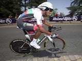 Natnael Berhane of Eritrea and Team Europacar in action during the first stage, an individual time trial, of the Criterium du Dauphine, on June 8, 2014