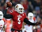 Teddy Bridgewater of the Louisville Cardinals throws a pass during the game against the Houston Cougars at Papa John's Cardinal Stadium on November 16, 2013