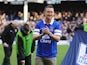 New Everton signing Aiden McGeady applauds the fans prior to the Barclays Premier League match between Everton and Norwich City at Goodison Park on January 11, 2014