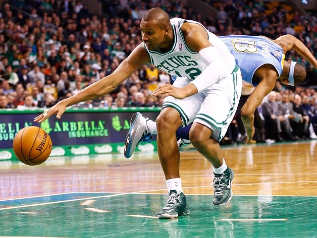 Boston Celtics' Leandro Barbosa in action against Denver Nuggets on February 10, 2013