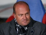 Real Betis manager Pepe Mel looks on before kick-off against Lyon in their Europa League match on November 28, 2013