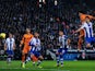 Pepe of Real Madrid CF scores the opening goal during the La Liga match between RCD Espanyol and Real Madrid CF at Cornella-El Prat Stadium on January 12, 2014