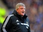Steve Bruce manager of Hull City looks on during the Barclays Premier League match between Hull City and Chelsea at KC Stadium on January 11, 2014