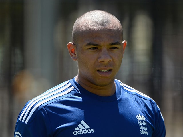 Tymal Mills of England during a nets session at the WACA on October 30, 2013