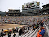 Fans gather in the stands prior to the NFC Wild Card Playoff game between the San Francisco 49ers and the Green Bay Packers at Lambeau Field on January 5, 2014