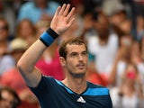 Andy Murray celebrates his victory over Feliciano Lopez during their Australian Open third round match on January 18, 2014