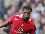 Patrice Evra in action during his Manchester United debut on January 14, 2006.