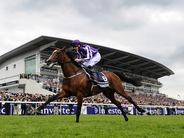 Joseph O'Brien rides St Nicholas Abbey to victory in the Coronation Cup on Derby day at the Epsom Derby Festival, in Surrey, southern England, on June 1, 2013
