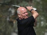 Andy Gray, former international footballer and broadcaster, in action during the Pro Am prior to the start of the Commercial Bank Qatar Masters at Doha Golf Club on January 21, 2014