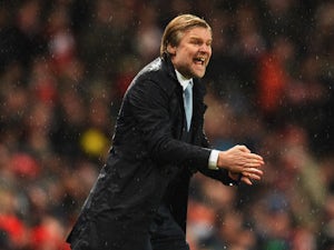 Steven Pressley manager of Coventry City gives instructions during the FA Cup with Budweiser Fourth round match between Arsenal and Coventry City at Emirates Stadium on January 24, 2014