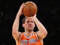 Beno Udrih of the New York Knicks takes a shot against the Boston Celtics at Madison Square Garden on December 8, 2013