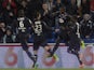 Bordeaux's midfielder Abdou Traore celebrates with teammates after scoring a goal during the French L1 football match between Bordeaux and Saint-Etienne, on January 26, 2014