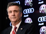 Washington Redskins Executive Vice President and General Manager Bruce Allen speaks as Jay Gruden is introduced as the new head coach of the Washington Redskins at a press conference at Redskins Park on January 9, 2014