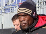 The coach of Milan Clarence Seedorf during the Serie A match between Cagliari Calcio and AC Milan at Stadio Sant'Elia on January 26, 2014