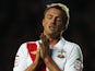 Lee Barnard of Southampton reacts during the FA Cup Sponsored by E.on 3rd Round match between Southampton and Blackpool at St Mary's Stadium on January 8, 2011